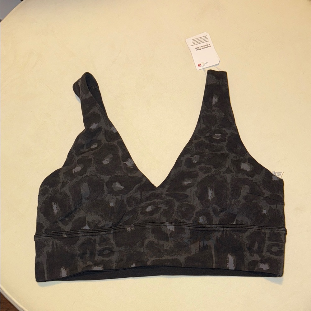 NWT lululemon athletica leopard align v-neck sports bra - Picture 2 of 5